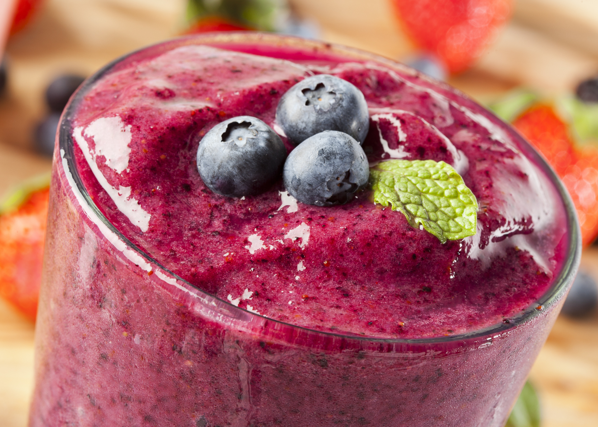 closeup of a smoothie