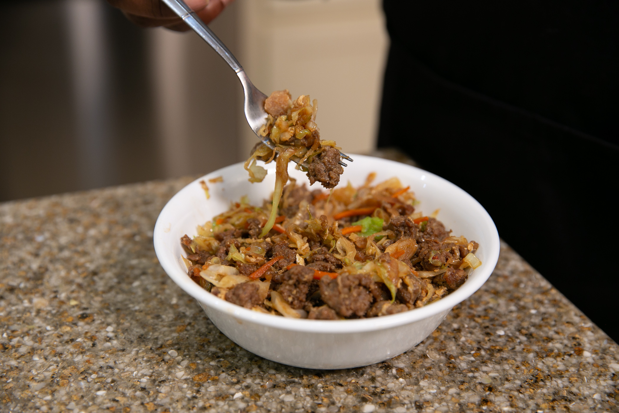 A bowl of Egg Roll in a Bowl.