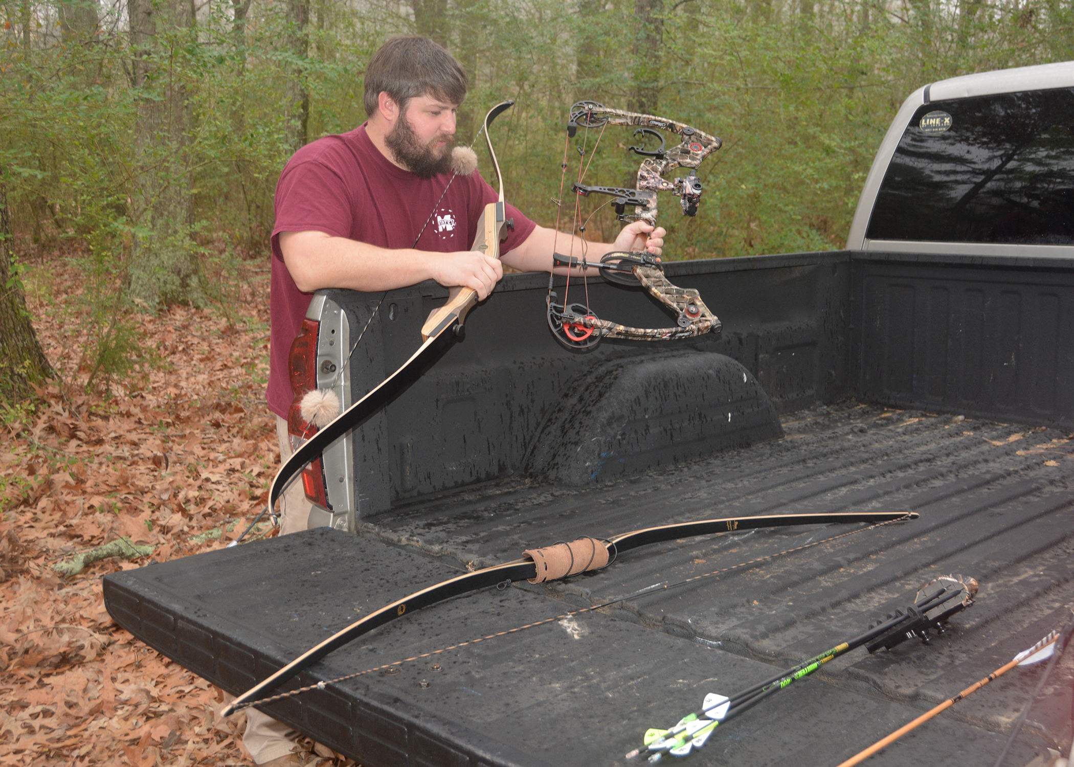 Archery enthusiasts have three types of bows to consider -- compound, recurved and longbow. (Photo by MSU Extension Service/Linda Breazeale)