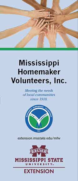 The front panel of the Mississippi Homemaker Volunteers, Inc. brochure.