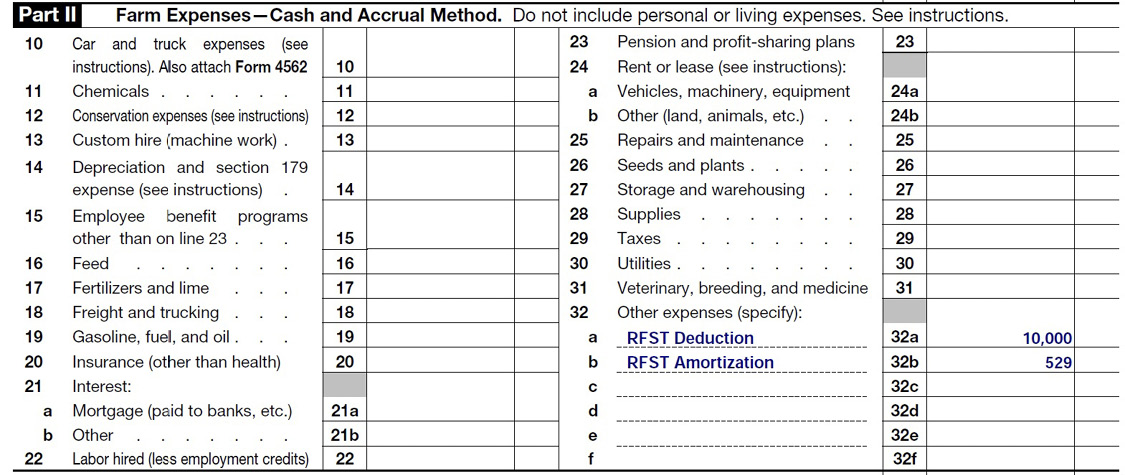 Sample IRS tax form with information described in text.