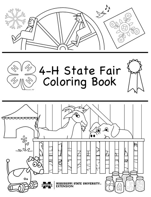 4-H State Fair Coloring Book Cover.