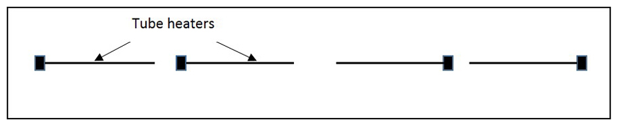 Image described in text under the heading Radiant Tube Heaters.