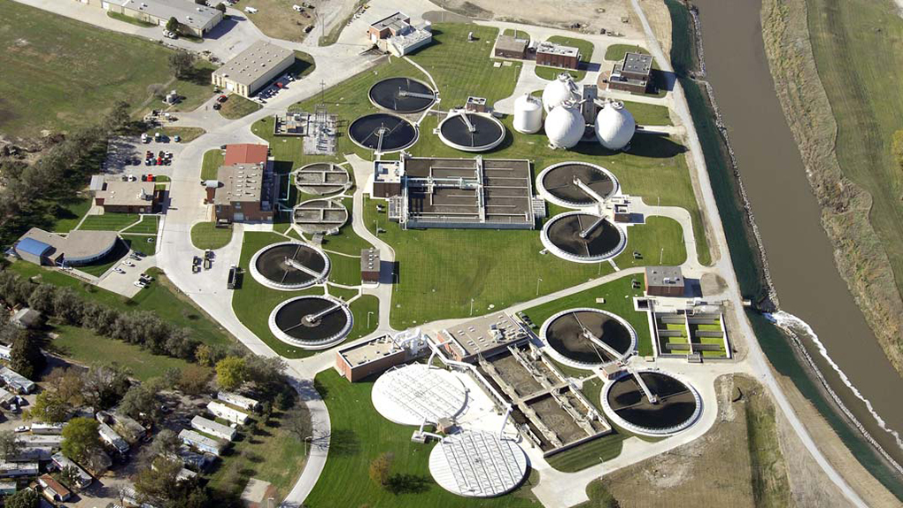 Figure 2. Theresa Street wastewater-treatment facility in Lincoln, Nebraska.