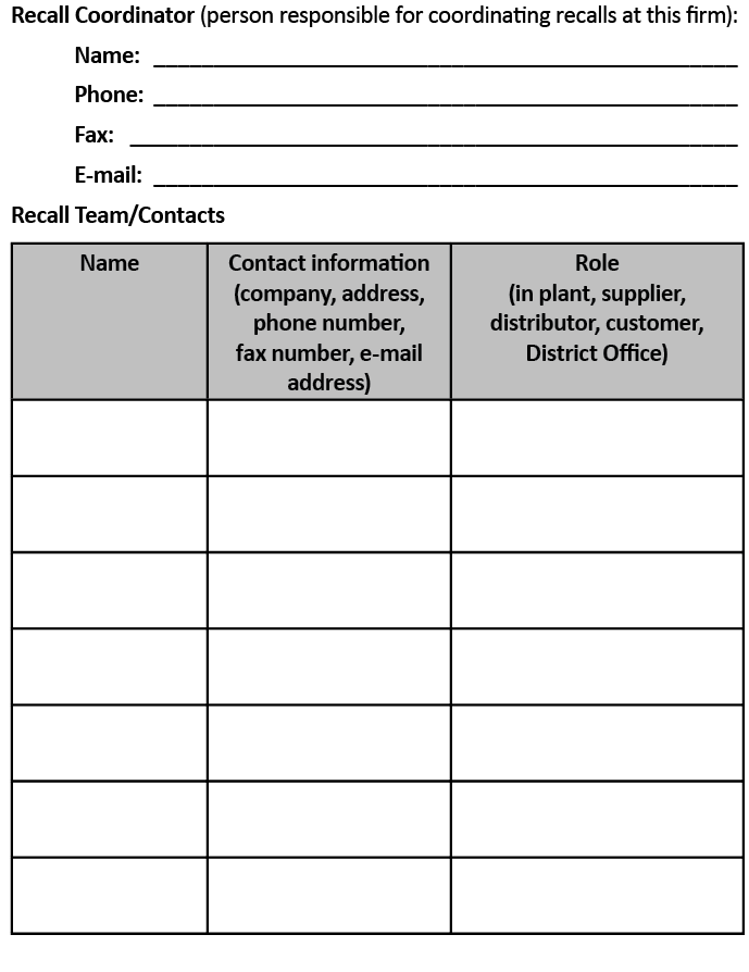 Developing a Recall Plan: A Guide for Small Food Processing Facilities