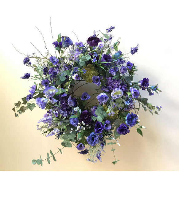 Purple Floral Wreath on Foam Wreath Base Supply List - Kelea's Florals