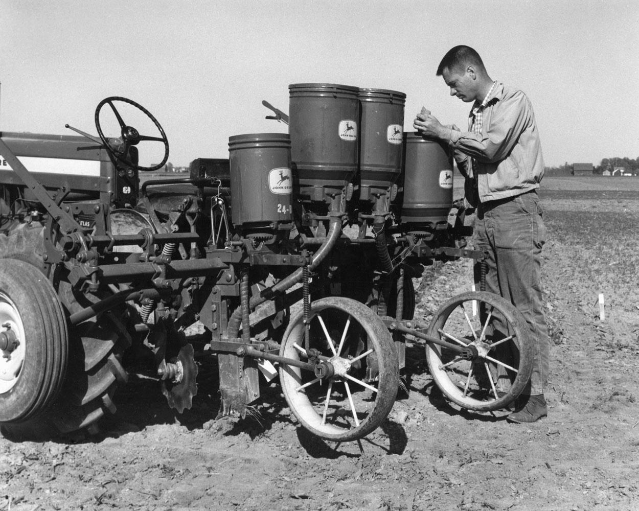 In 1964, agronomist Glover Triplett was conducting pioneering research in no-till farming at Ohio State University. (Submitted Photo)