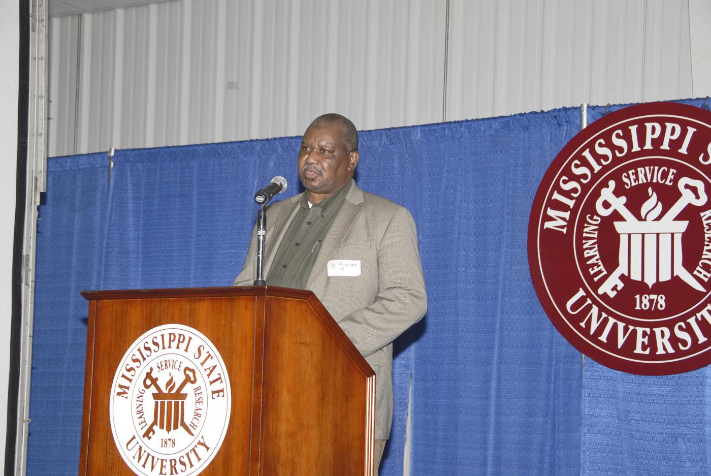 William Oliver, producer chair for the grain crops group, presented research and education needs to MSU personnel. A primary interest of the group is to learn more about controlling fire ants.