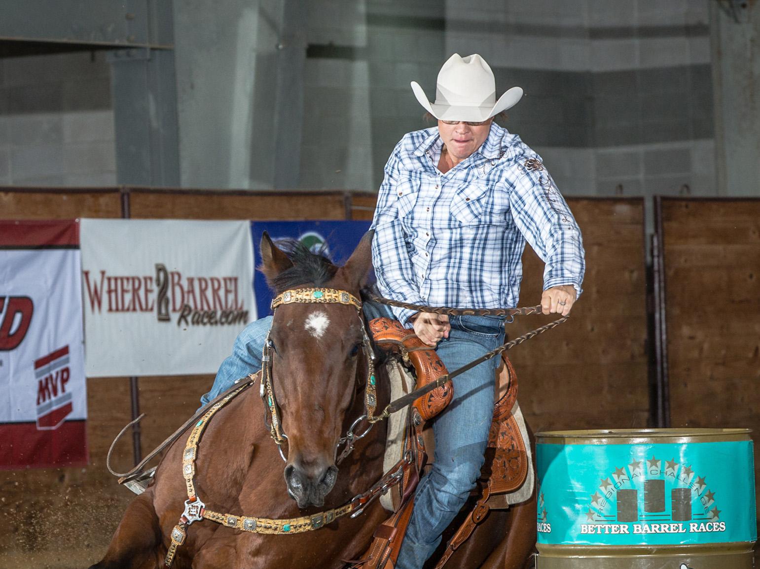 Barrel racers, such as this participant in the 2013 Horse Poor event at the Mississippi Horse Park, can improve their skills in a clinic at Mississippi State University on May 27, 2017. (Submitted Photo)