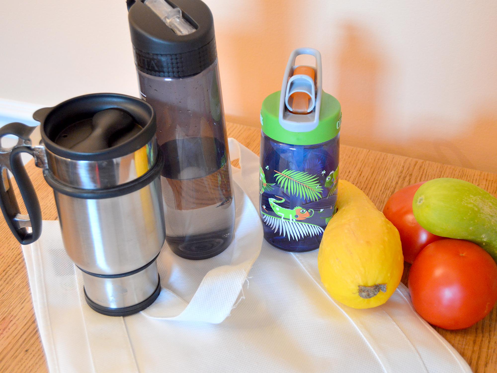 Using reusable products and eating unprocessed foods are good for the environment and simple steps along the path in the “going green” journey. (Photo by MSU Extension Service/Beth Baker)