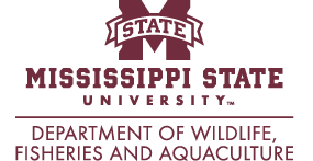 Mississippi State University Department of Wildlife, Fisheries and Aquaculture logo.