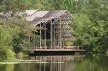 The restoration of Pinecote Pavilion at Mississippi State University's Crosby Arboretum is designed to preserve and protect the award-winning, native pine structure and state landmark for future generations. (File Photo by MSU Ag Communications)