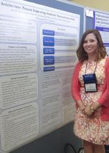 Mississippi State University scientist Gaea Hock evaluated student satisfaction with a class that required them to summarize as social media tweets news articles written about grain crops. She presented her findings at the 60th Annual North American Colleges and Teachers of Agriculture Conference in June. (Submitted Photo)