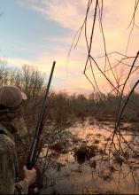 The Delta National Forest can provide the perfect sunrise setting for duck hunters. (MSU Extension Service photo submitted)