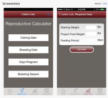 Here is a screenshot of the Android app for beef cattle producers.