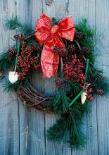 Get into the holiday spirit by heading to the outdoors and collecting things for an old-fashioned wreath. Harvest sprigs of greenery from an eastern red cedar or leyland cypress. Look for tallow tree seed clusters, magnolia leaves with fruit pods, pine cones, and holly and nandina berries.