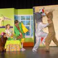 Performers of "Sarah and the Magical Mix Up" include from left, Hope Cruse of Saltillo as the puppy, Lindsey Bouchillon of Tupelo as Sarah, Nathan Taylor of Pontotoc as the jester, J.P. Whitlock of Iuka as the grey wolf and Nick Simmons of Saltillo as the brown wolf.