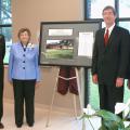 Verner G. Hurt, from left, and his wife, Norma, join Mississippi State University Vice President Greg Bohach and MSU President Mark Keenum at the Aug. 30 dedication of the Verner G. Hurt Research and Extension Building in Stoneville. The new building provides more than 19,000 square feet for offices and research. (Photo by MSU Delta Research and Extension Center/Rebekah Ray)