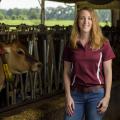 Amanda Stone, dairy specialist with the Mississippi State University Extension Service, studies the herd at the MSU Bearden Dairy Unit and brings the latest research-based information to the state’s dairy producers. (Photo by MSU Extension Service/Kevin Hudson)
