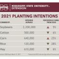 Graphic showing 2021 planting intentions