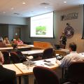 Kay Whittington, director of the Mississippi Department of Environmental Quality Office of Land and Water Resources, speaks to Mississippi State University faculty and administrators during MDEQ's visit to MSU Monday, April 20, 2015. (Photo by MSU Ag Communications/Kat Lawrence)