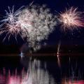 Setting off fireworks over a lake or pond away from houses decreases the risk of fires. (Photo by MSU Ag Communications/Kevin Hudson)