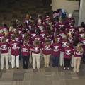 The Mississippi State University College of Veterinary Medicine’s Class of 2016 rings out the rabies prevention message with the tag line, “Less Rabies, More Cowbell.” The class performed several outreach and education projects and won the honor of hosting the annual Merial Rabies Symposium. (Photo by College of Veterinary Medicine/Tom Thompson)