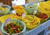 Cooper Farms, located in Smith County, offered a variety of colorful peppers at the Mississippi Farmers Market on High Street in Jackson, Mississippi, Aug. 5, 2014. Consumers increasingly turn to truck crops farmers for locally grown fruits and vegetables. (Photo by MSU Ag Communications/Susan Collins-Smith)