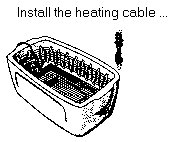 Image for how to install the heating cable.