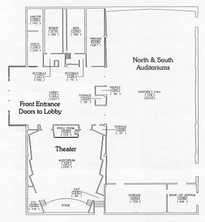 floor plan of Bost Conference Center. 