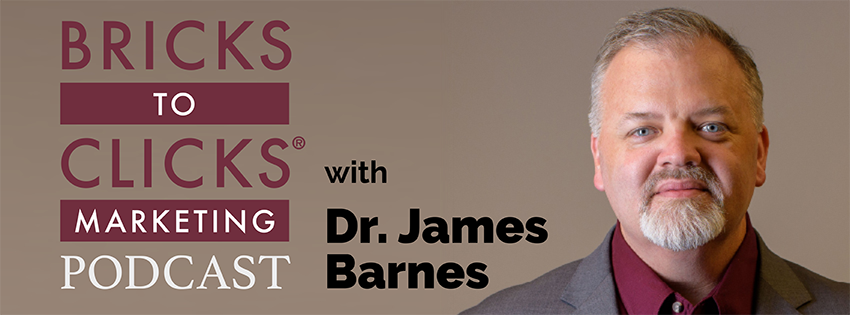 Bricks-to-Clicks Marketing Podcast Banner