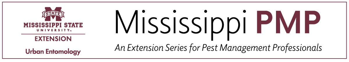 Logo. Mississippi PMP: An Extension Series for Pest Management Professionals. Mississippi State University Extension Urban Entomology. 