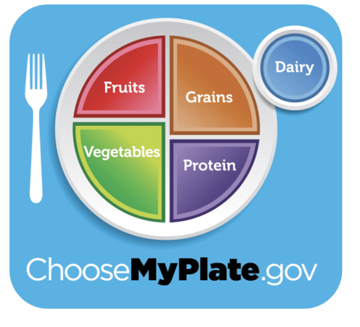 Logo. Choose MyPlate. Refer to caption for description.