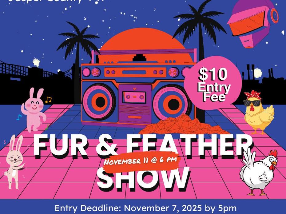 Jasper County 4-H Fur and Feather Show Flyer