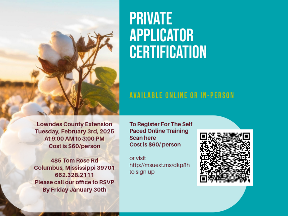 Private Applicator Certification Lowndes County