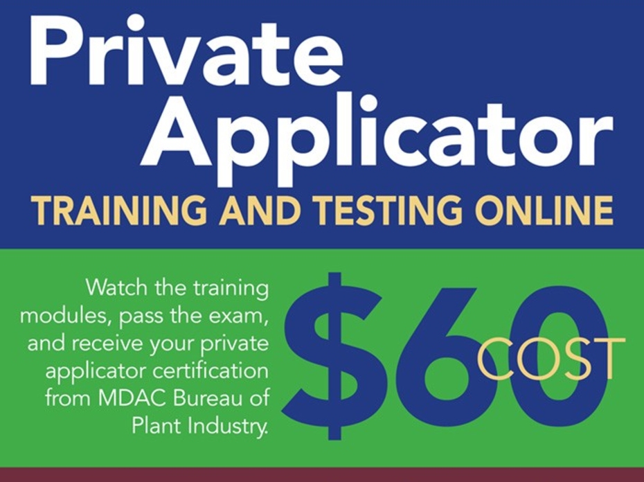 Private Applicator Training and Testing Online $60