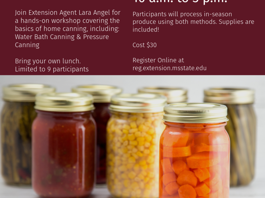 Tate County Home Canning Workshop