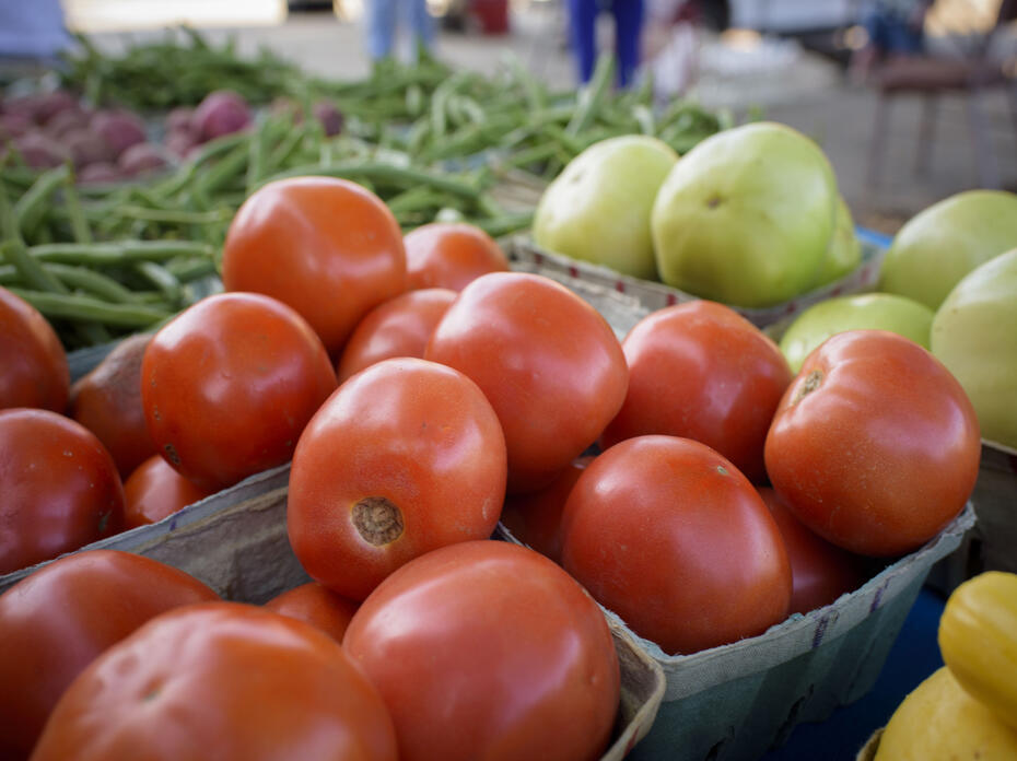 Portrait of farmers market produce