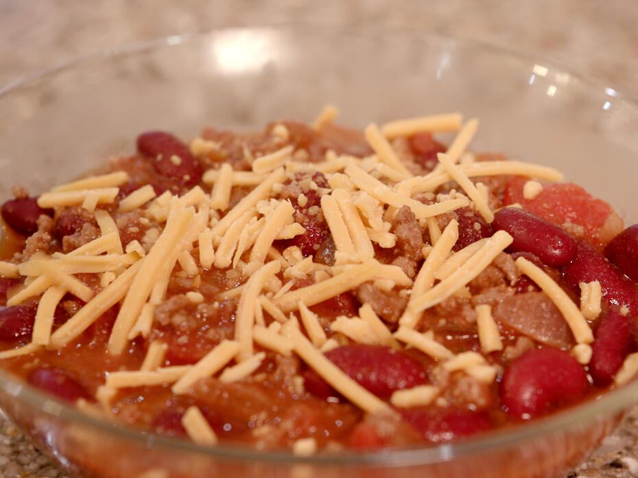 A bowl of chili