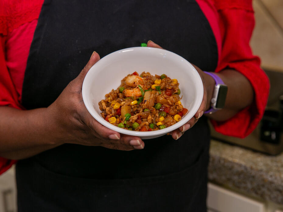 Closeup of Pineapple Fried Rice