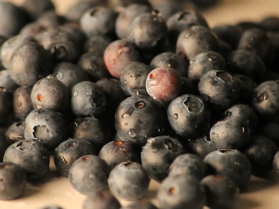 A pile of blueberries