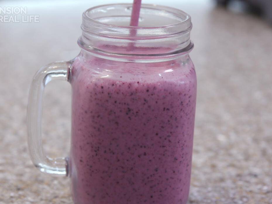 Glass of Creamy Blueberry Shake