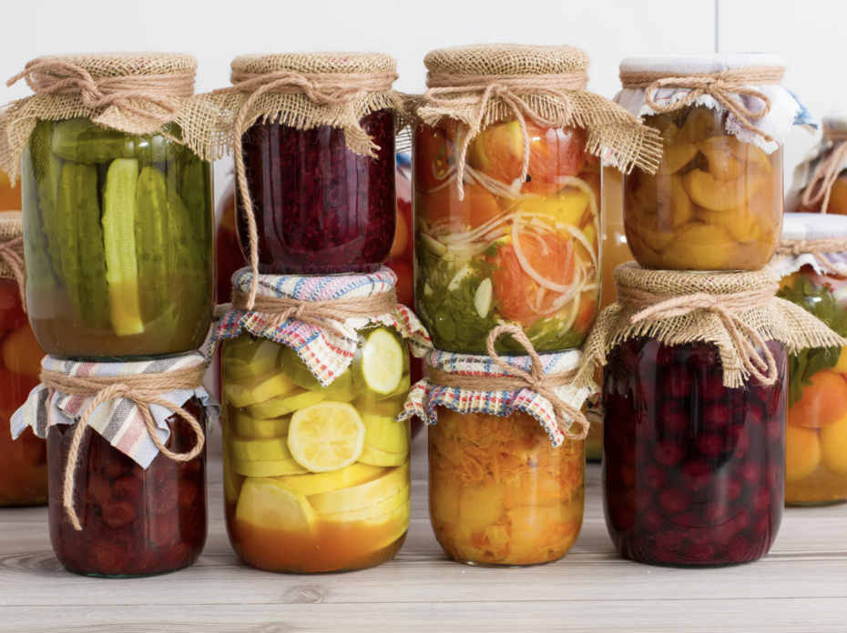 canned fruits and vegetables