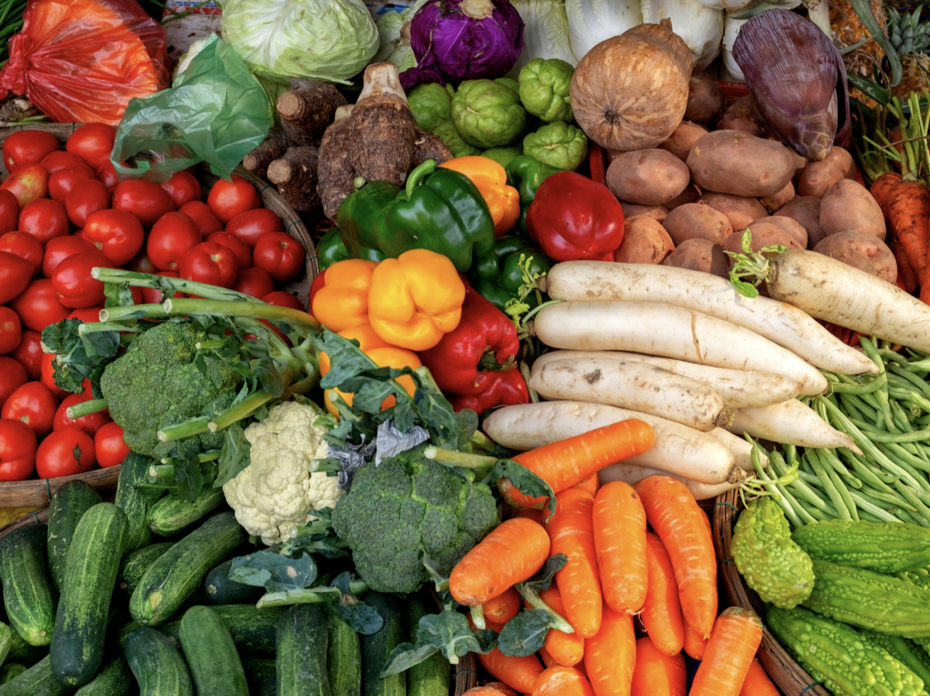 A mixture of vegetables.