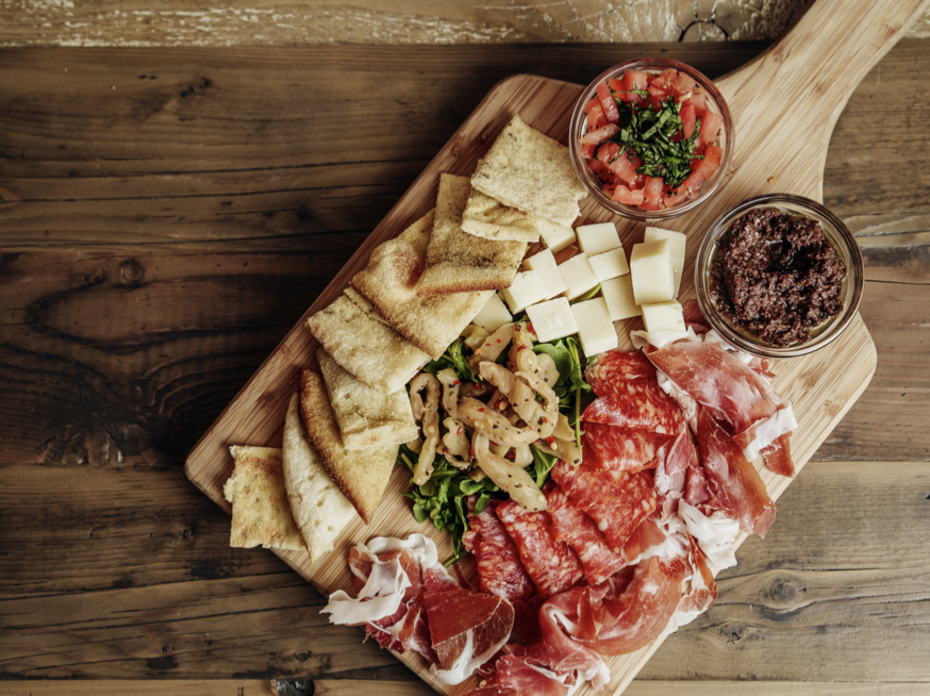 A charcuterie board. 
