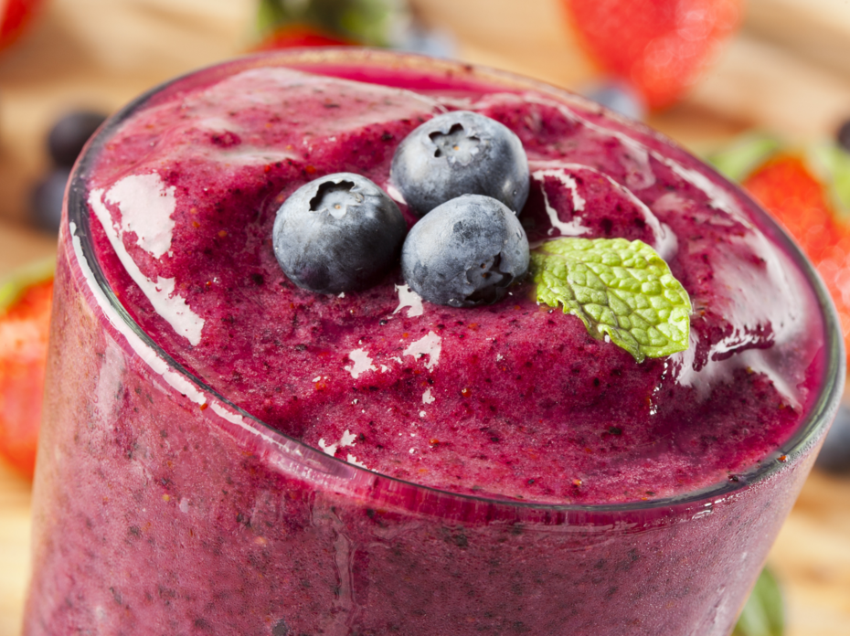 closeup of a smoothie