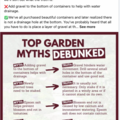 A Facebook post showing the top garden myths and truths.