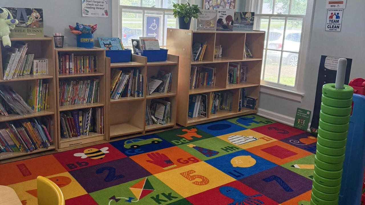 A play room with toys.
