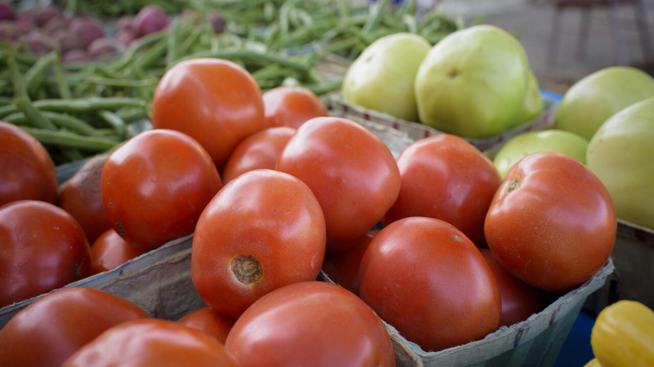 Portrait of farmers market produce
