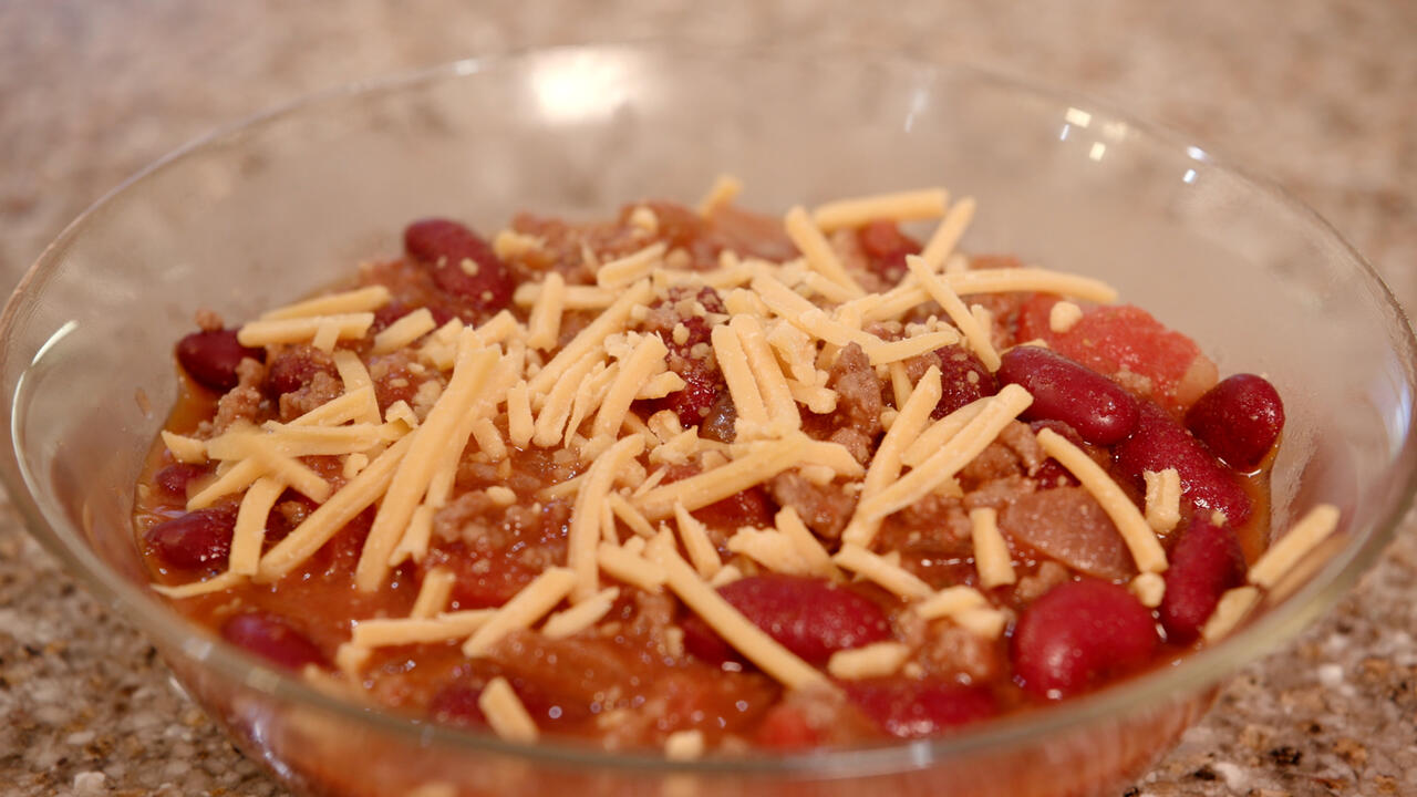 A bowl of chili